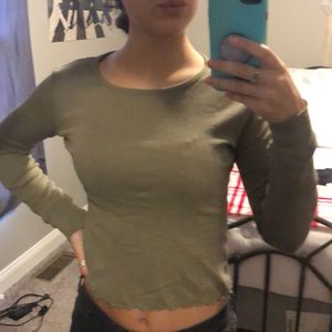 Green long sleeved shirt